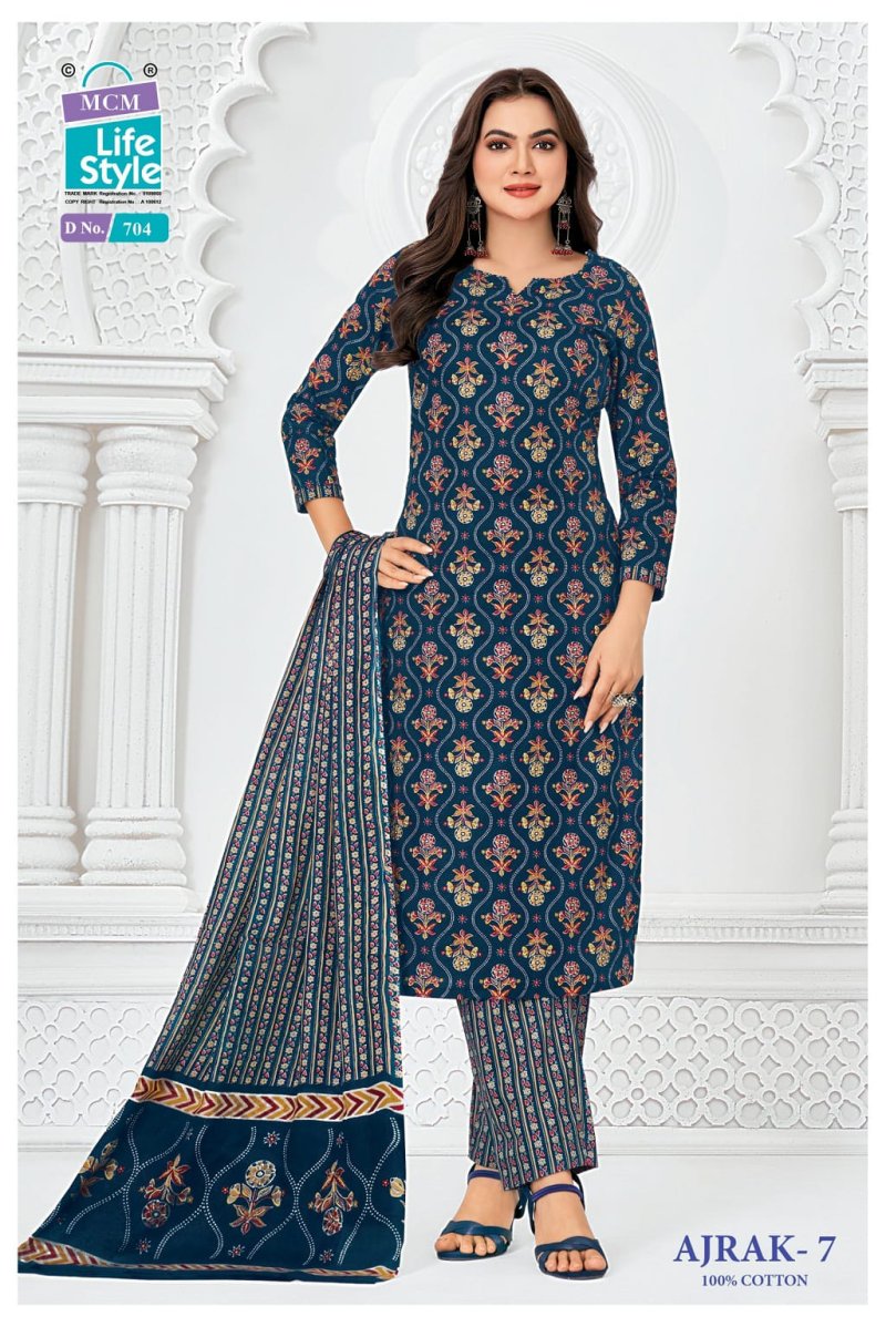 Ajrak Vol 4 By Mcm Pure Cotton Readymade Dress 